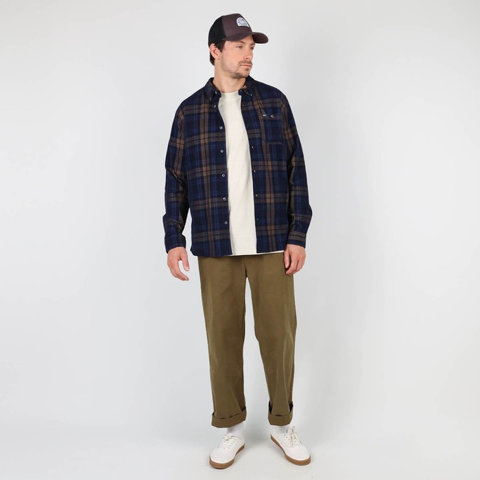 Oxbow Yarn dyed cord checks LS shirt Q2CALDO