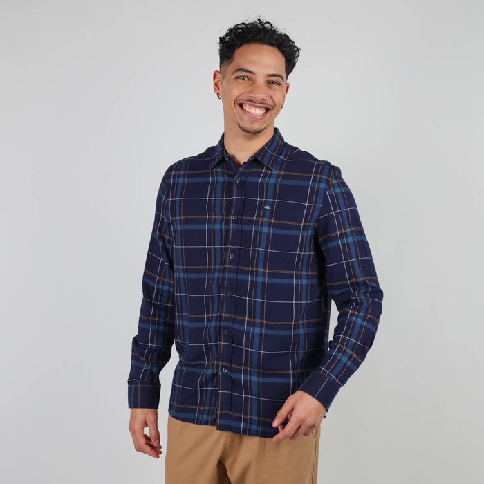Oxbow Yarn dyed checks brushed LS shirt Q2COLK