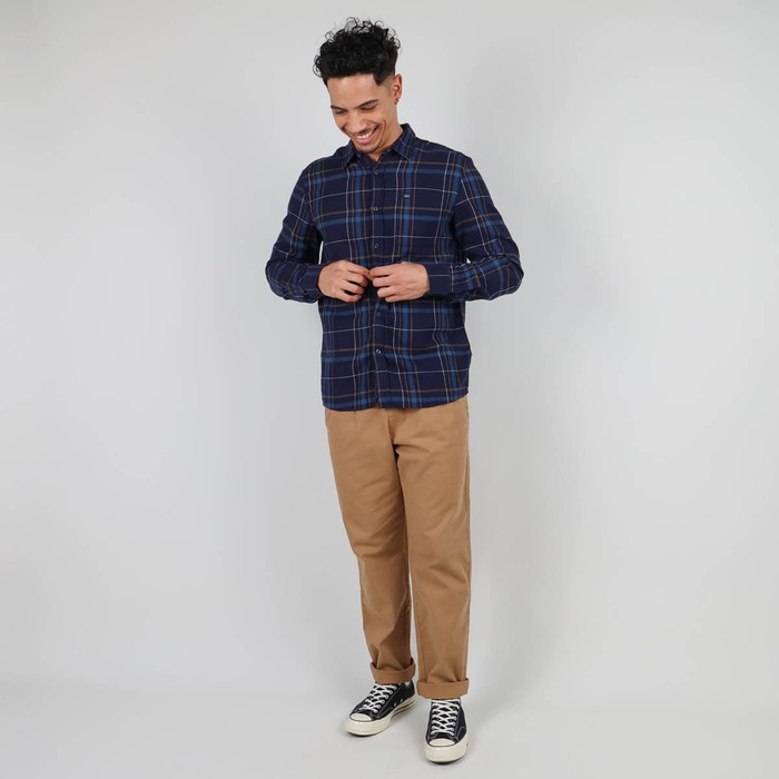 Oxbow Yarn dyed checks brushed LS shirt Q2COLK