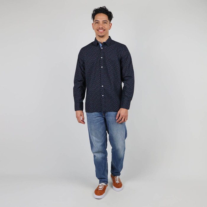 Oxbow Micro print long sleeve shirt Q2CERLAG