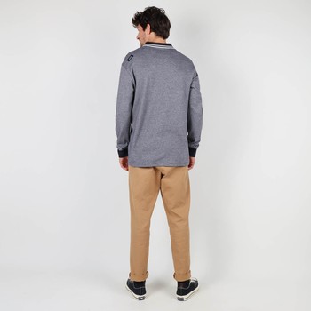 Oxbow Long sleeves straight cut cotton polo shirt. Q2NAVAL