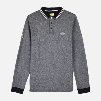 Oxbow Long sleeves straight cut cotton polo shirt. Q2NAVAL