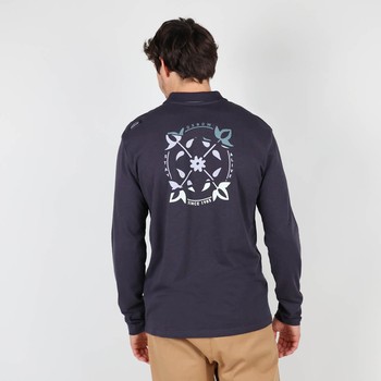 Oxbow Long sleeves straight cut cotton polo shirt. Q2NIAGARA