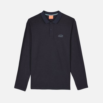 Oxbow Long sleeves straight cut cotton polo shirt. Q2NIAGARA