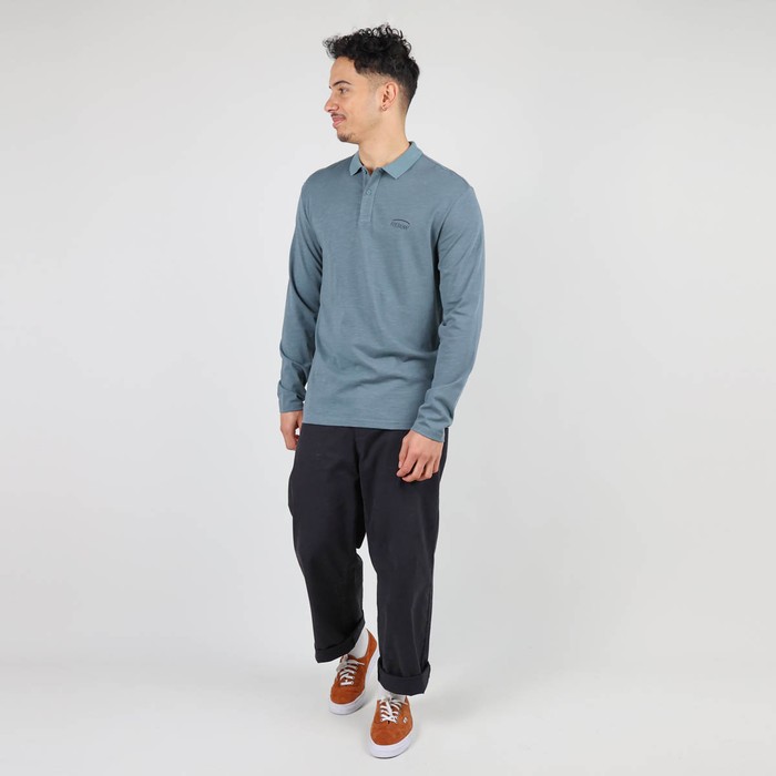 Oxbow Long sleeves straight cut cotton polo shirt. Q2NIAGARA