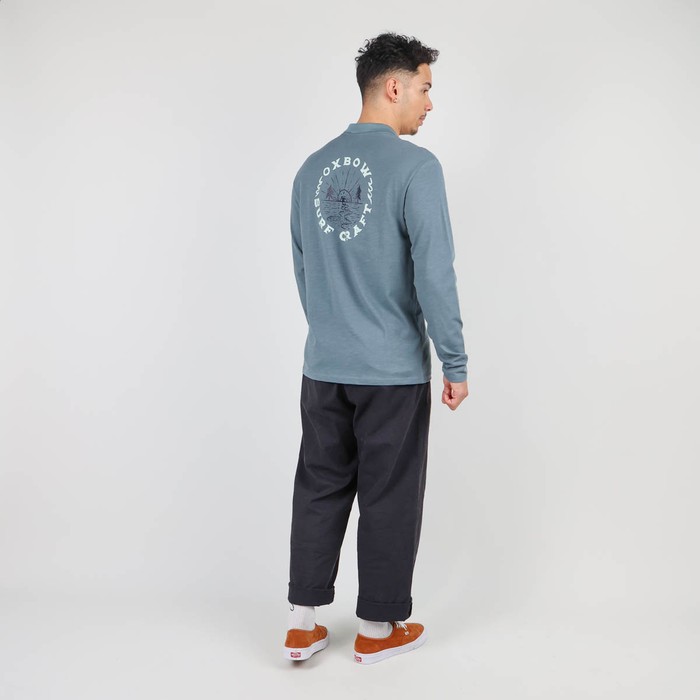 Oxbow Long sleeves straight cut cotton polo shirt. Q2NIAGARA