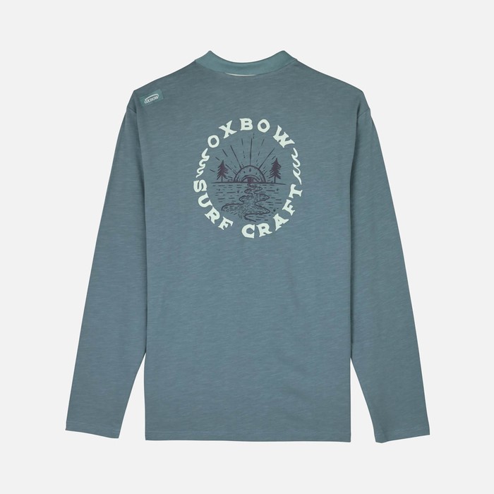 Oxbow Long sleeves straight cut cotton polo shirt. Q2NIAGARA