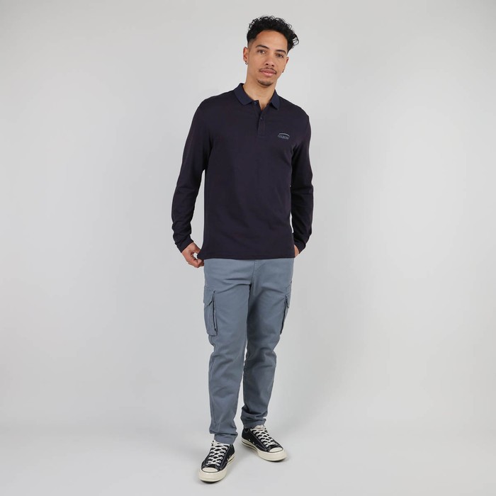 Oxbow Long sleeves straight cut cotton polo shirt. Q2NEMAK