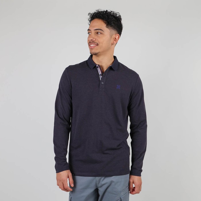 Oxbow Long sleeves straight cut cotton polo shirt. Q2NIROS
