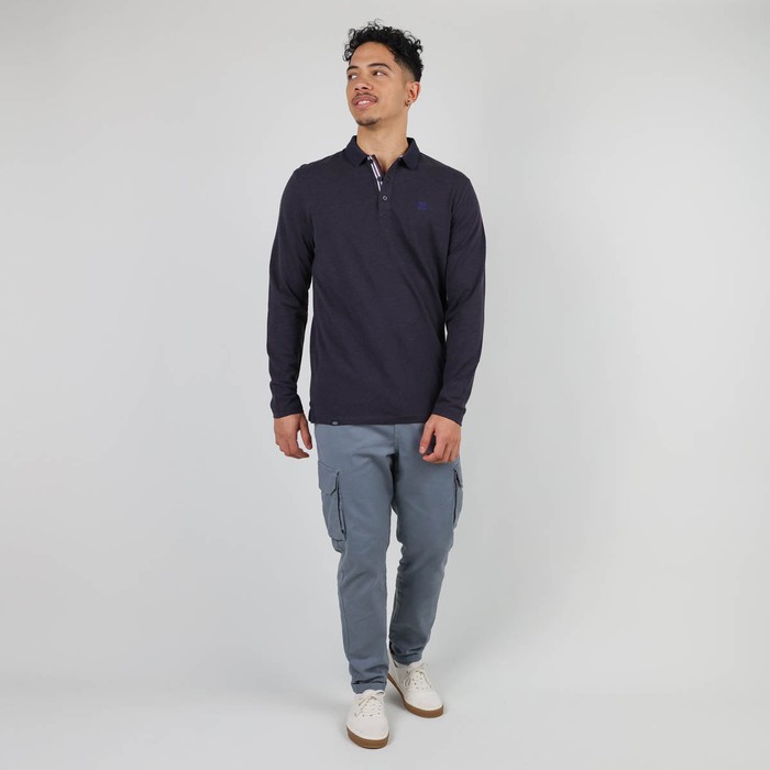 Oxbow Long sleeves straight cut cotton polo shirt. Q2NIROS