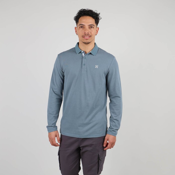 Oxbow Long sleeves straight cut cotton polo shirt. Q2NIROS