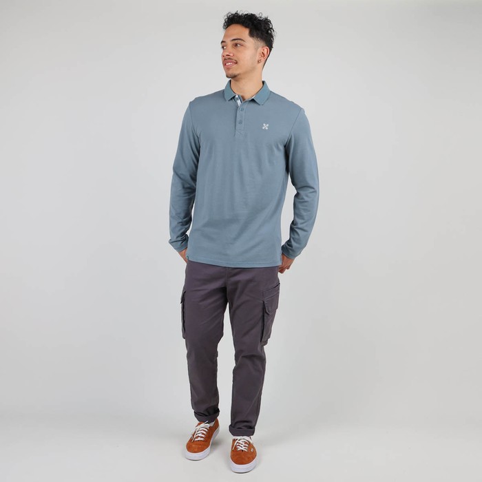 Oxbow Long sleeves straight cut cotton polo shirt. Q2NIROS