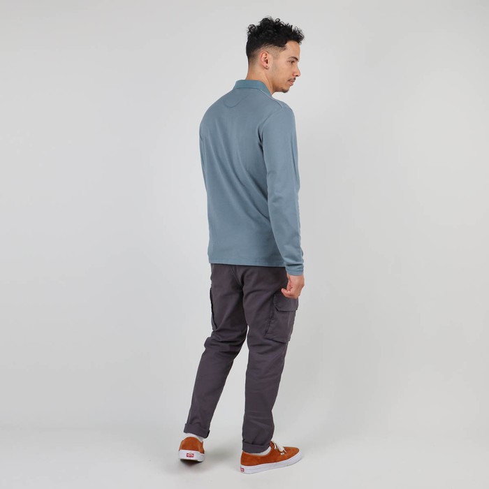 Oxbow Long sleeves straight cut cotton polo shirt. Q2NIROS