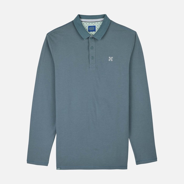 Oxbow Long sleeves straight cut cotton polo shirt. Q2NIROS