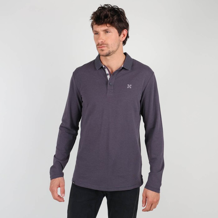 Oxbow Long sleeves straight cut cotton polo shirt. Q2NIROS