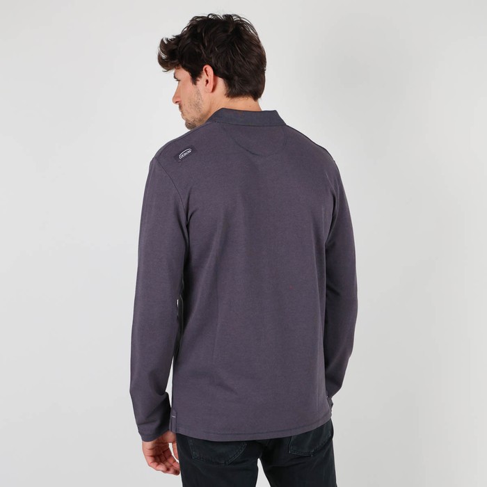 Oxbow Long sleeves straight cut cotton polo shirt. Q2NIROS