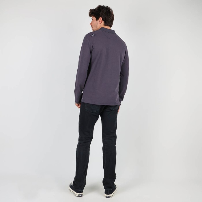 Oxbow Long sleeves straight cut cotton polo shirt. Q2NIROS