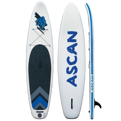 Ascan iSUP Inflatable Board 11,3" mit Finne + Reparatur Kit