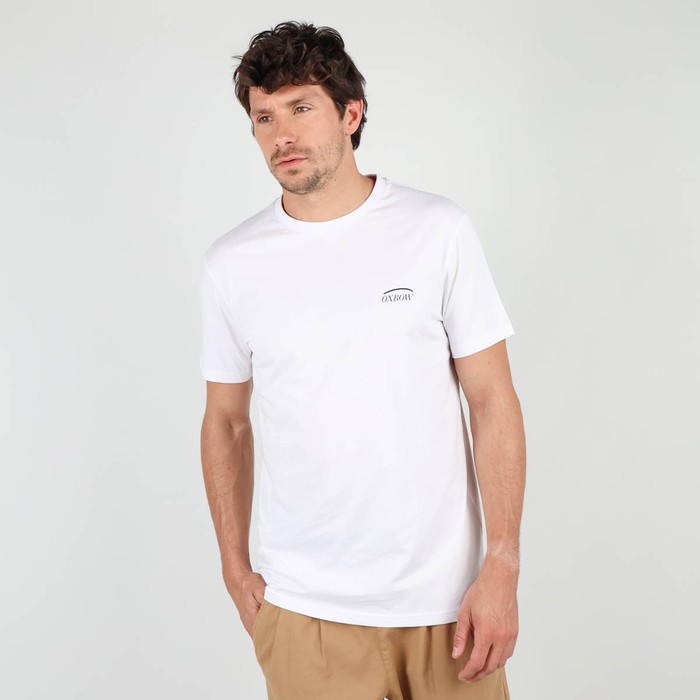 Oxbow Crew neck short sleeves straight cut organic cotton tee-shirt. Q2TEZAK