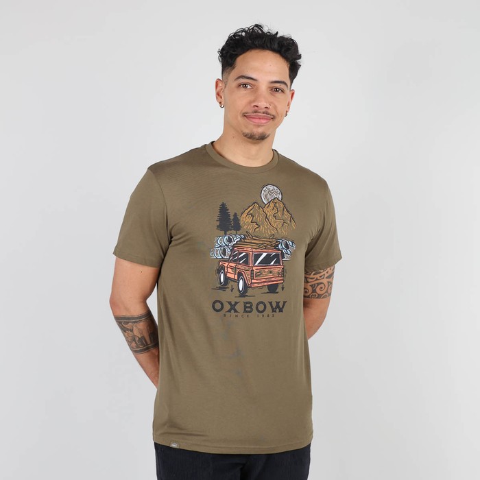 Oxbow Crew neck short sleeves straight cut organic cotton tee-shirt. Q2TRECK