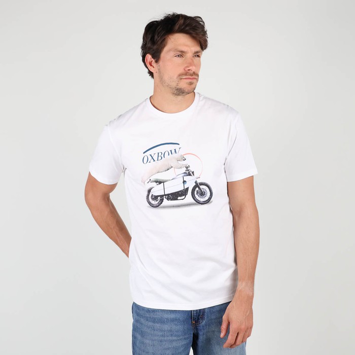 Oxbow Crew neck short sleeves straight cut organic cotton tee-shirt. Q2TRAIL