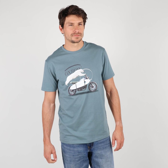 Oxbow Crew neck short sleeves straight cut organic cotton tee-shirt. Q2TRAIL
