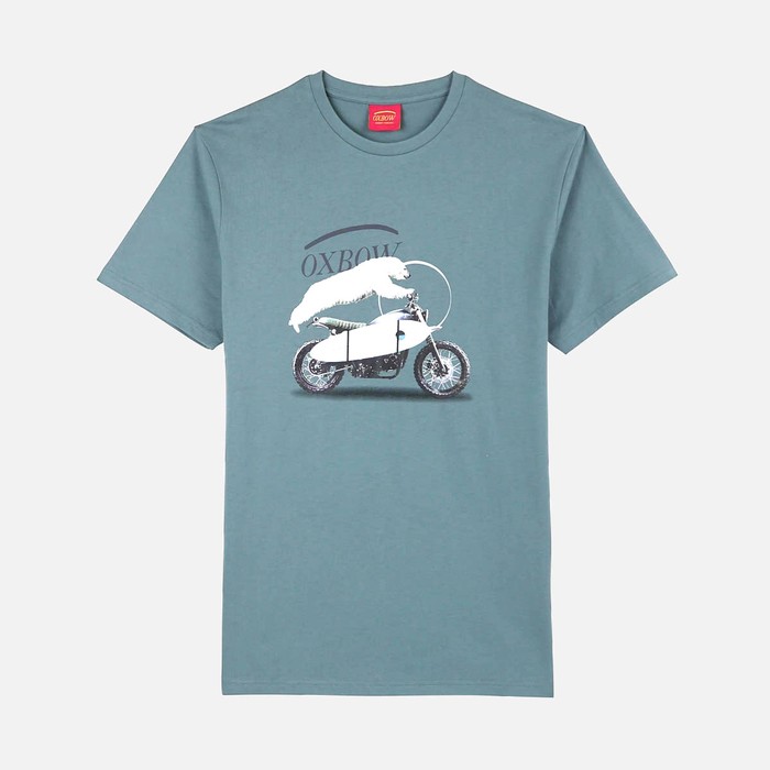 Oxbow Crew neck short sleeves straight cut organic cotton tee-shirt. Q2TRAIL