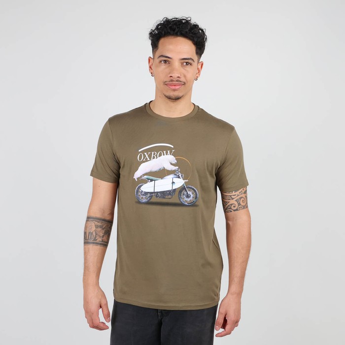 Oxbow Crew neck short sleeves straight cut organic cotton tee-shirt. Q2TRAIL