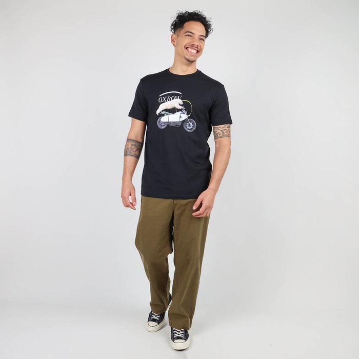 Oxbow Crew neck short sleeves straight cut organic cotton tee-shirt. Q2TRAIL