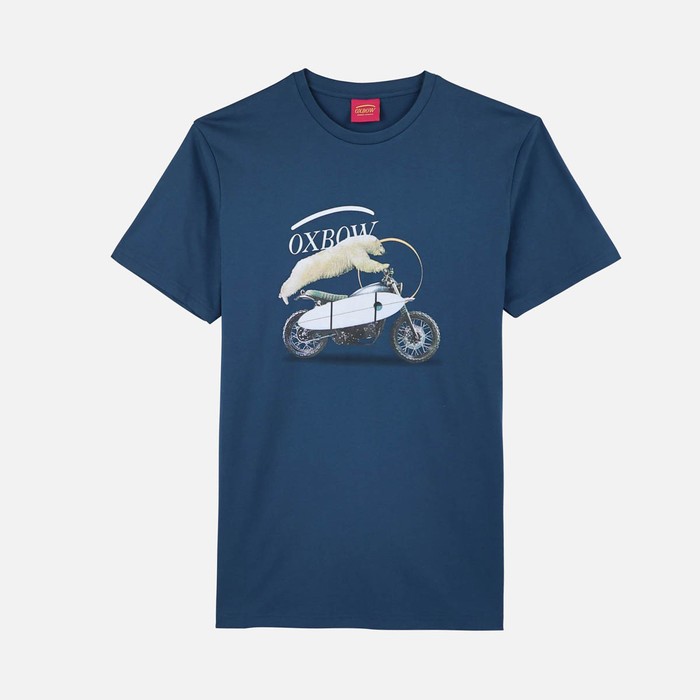 Oxbow Crew neck short sleeves straight cut organic cotton tee-shirt. Q2TRAIL