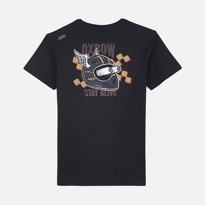 Oxbow Crew neck short sleeves straight cut organic cotton tee-shirt. Q2TILLIPS