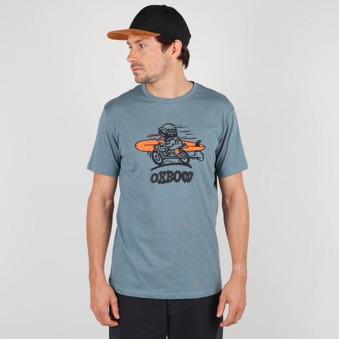 Oxbow Crew neck short sleeves straight cut cotton tee-shirt. Q2TOUET