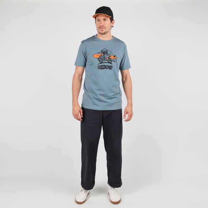 Oxbow Crew neck short sleeves straight cut cotton tee-shirt. Q2TOUET