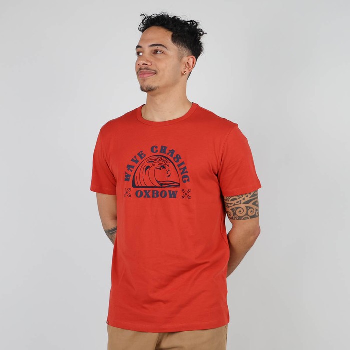 Oxbow Crew neck short sleeves straight cut cotton tee-shirt. Q2TWAVE