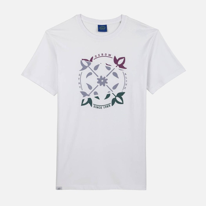 Oxbow Crew neck short sleeves straight cut cotton tee-shirt. Q2TWIN