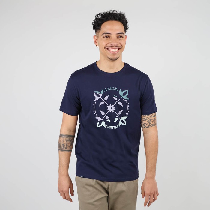 Oxbow Crew neck short sleeves straight cut cotton tee-shirt. Q2TWIN