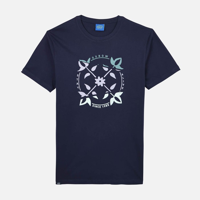 Oxbow Crew neck short sleeves straight cut cotton tee-shirt. Q2TWIN