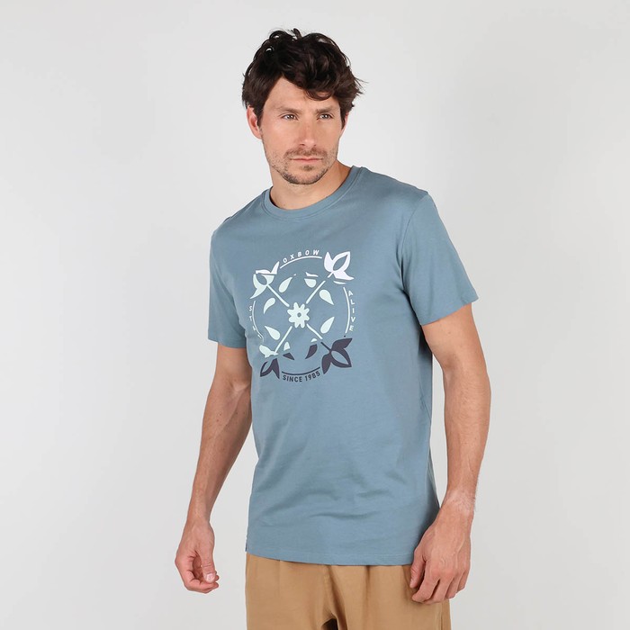 Oxbow Crew neck short sleeves straight cut cotton tee-shirt. Q2TWIN