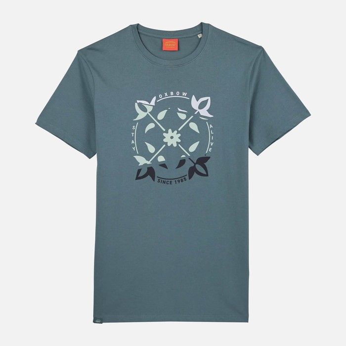 Oxbow Crew neck short sleeves straight cut cotton tee-shirt. Q2TWIN