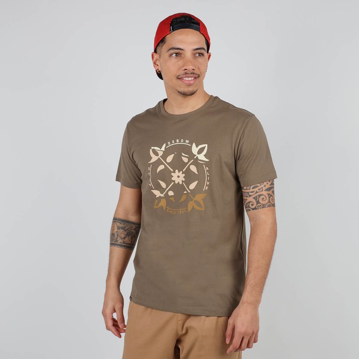 Oxbow Crew neck short sleeves straight cut cotton tee-shirt. Q2TWIN