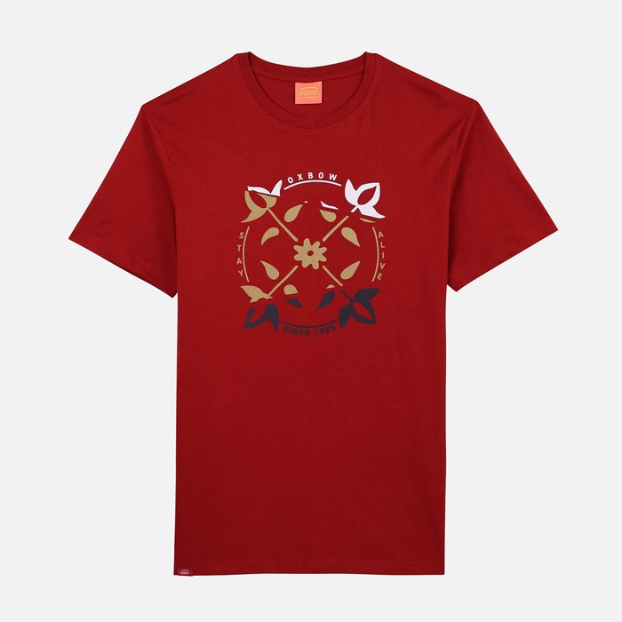 Oxbow Crew neck short sleeves straight cut cotton tee-shirt. Q2TWIN