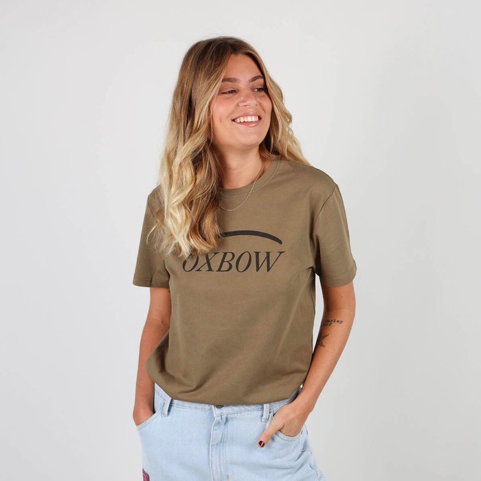 Oxbow Crew neck short sleeves straight cut cotton tee-shirt. Q2TALAI