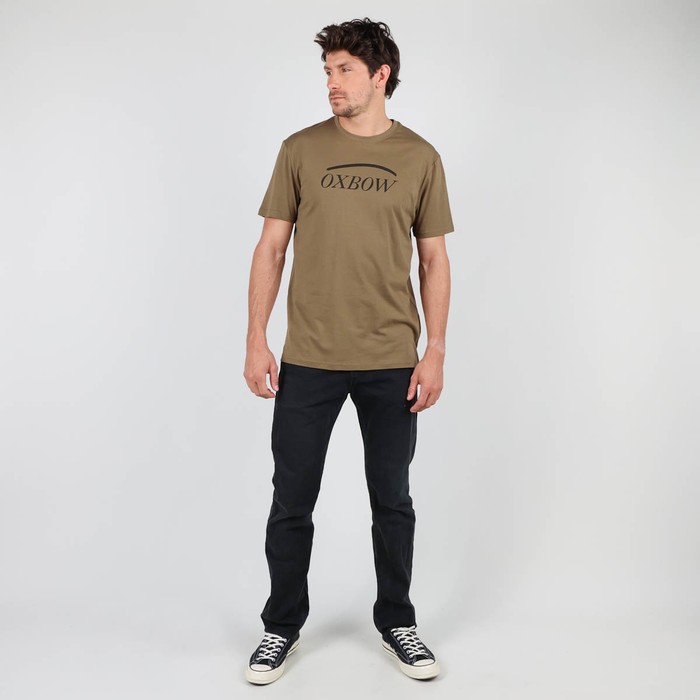 Oxbow Crew neck short sleeves straight cut cotton tee-shirt. Q2TALAI