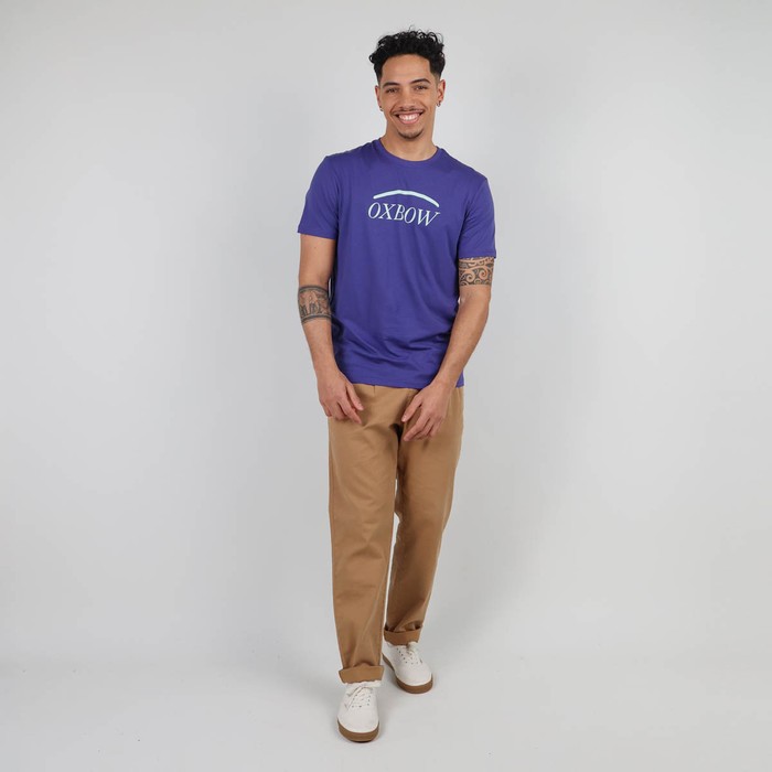 Oxbow Crew neck short sleeves straight cut cotton tee-shirt. Q2TALAI