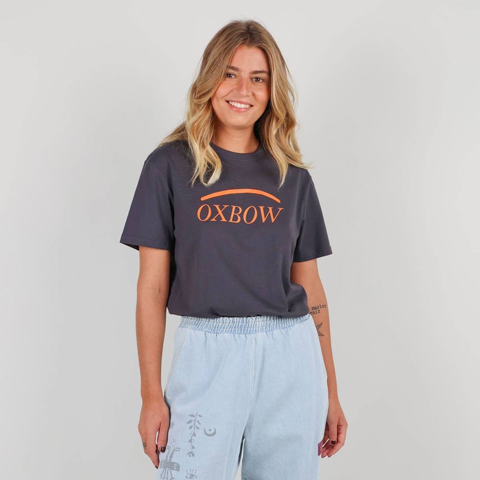 Oxbow Crew neck short sleeves straight cut cotton tee-shirt. Q2TALAI