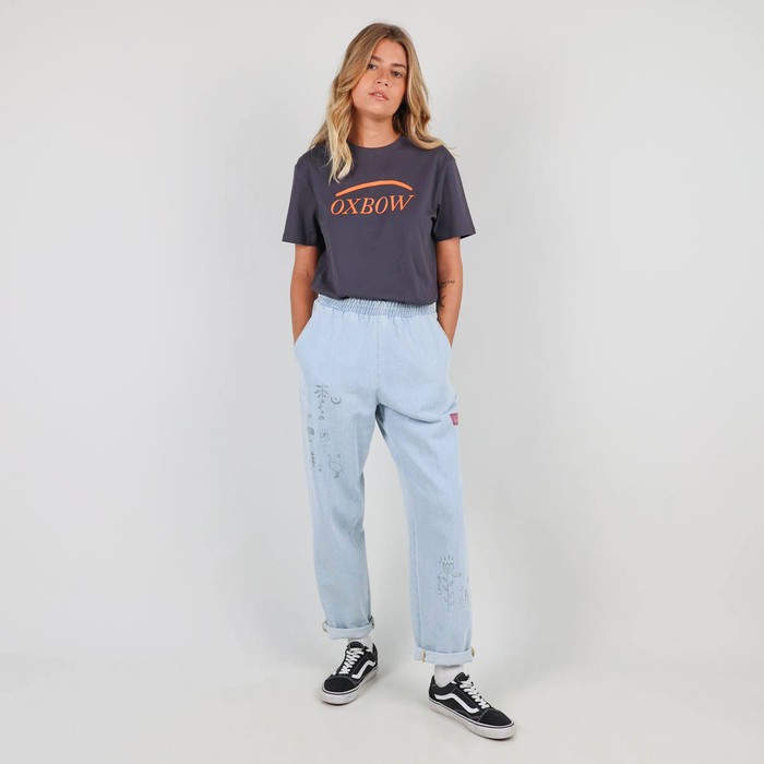 Oxbow Crew neck short sleeves straight cut cotton tee-shirt. Q2TALAI