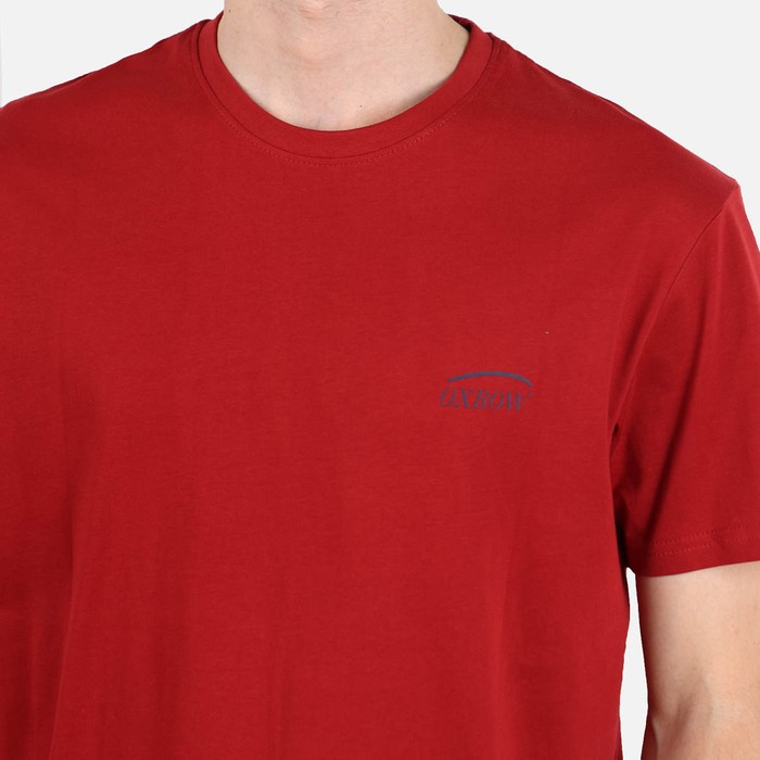 Oxbow Crew neck short sleeves straight cut cotton tee-shirt. Q2TAGTAN
