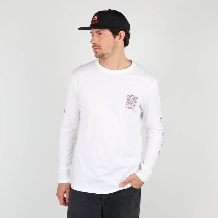 Oxbow Long sleeves crew neck straight cut cotton tee-shirt. Q2TECAT