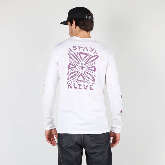 Oxbow Long sleeves crew neck straight cut cotton tee-shirt. Q2TECAT