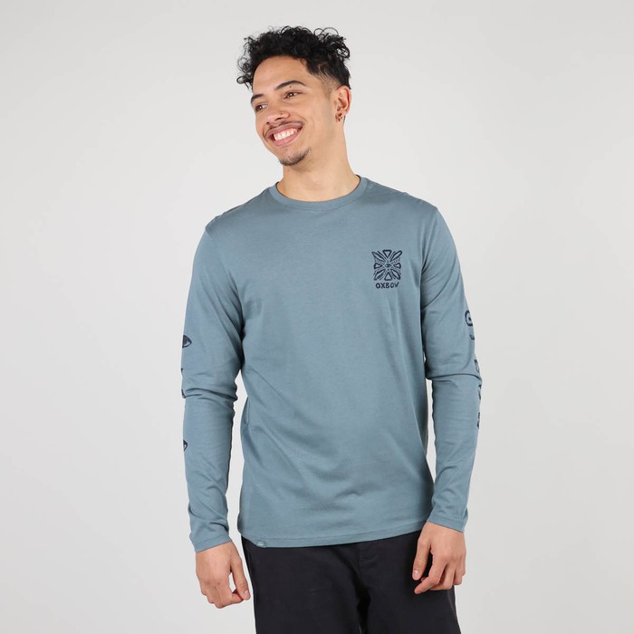 Oxbow Long sleeves crew neck straight cut cotton tee-shirt. Q2TECAT
